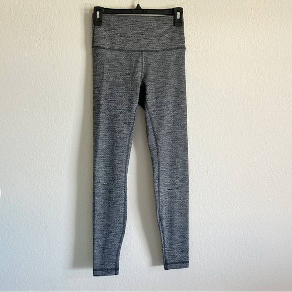 Lululemon Wunder Under Hi-Rise Tight *28" Luon Variegated Knit Gray Heathered - Picture 2 of 11